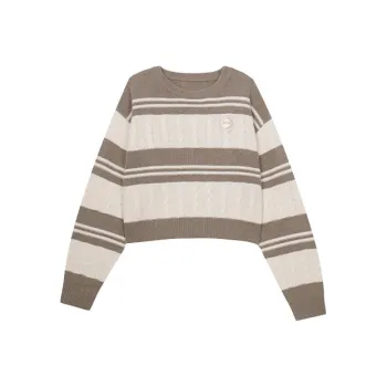 ROSESTUDIOBYGUOPEI Sweater Women's Green Camouflage