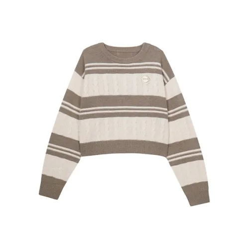 ROSESTUDIOBYGUOPEI Sweater Women's Green Camouflage