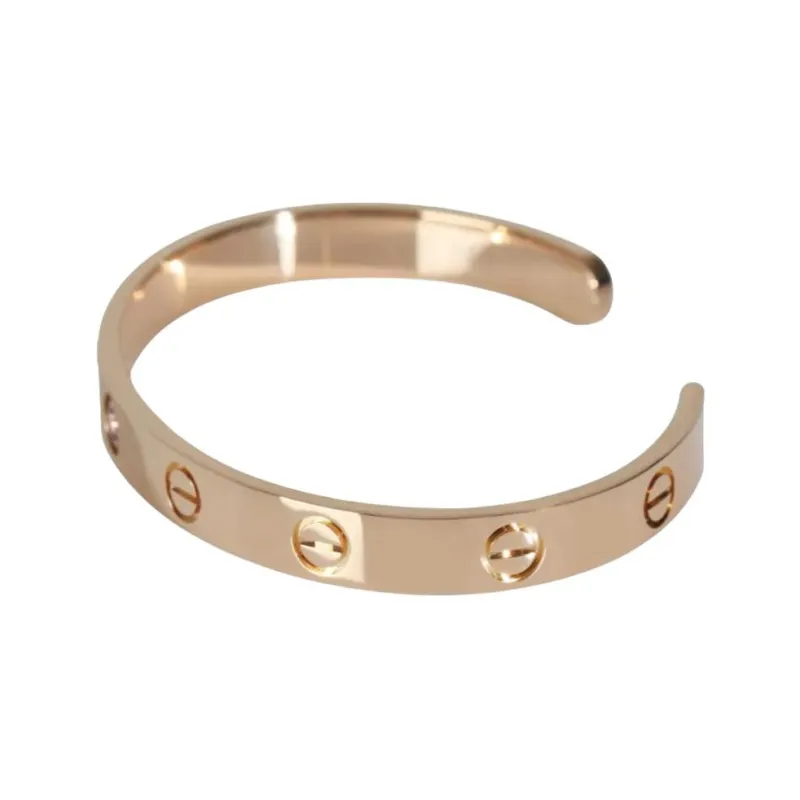 Cartier 18K Rose Gold Love Sapphire Cuff Bracelet-2