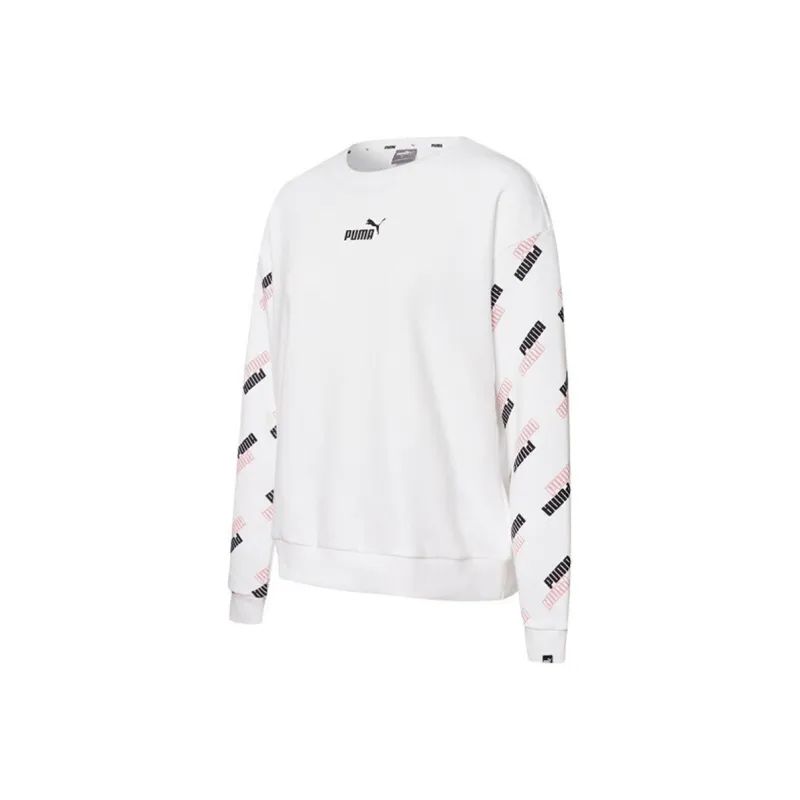 PUMA Power Aop Sweatshirt Women's White-0