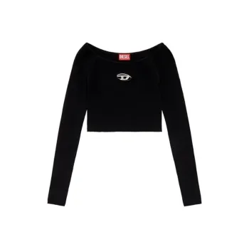 DIESEL M Vera Long Sleeve Off Shoulder Top 'Black'