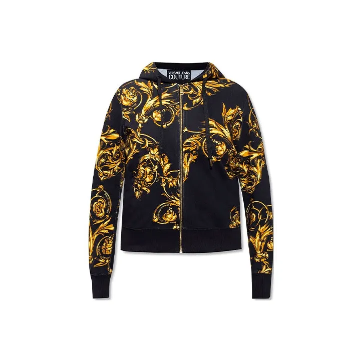 VERSACE JEANS COUTURE Barocco Printed Zipped Hoodie-0