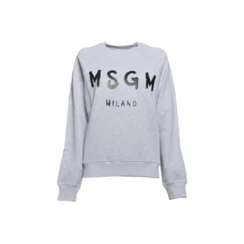 MSGM Logo Printed Crewneck Sweatshirt
