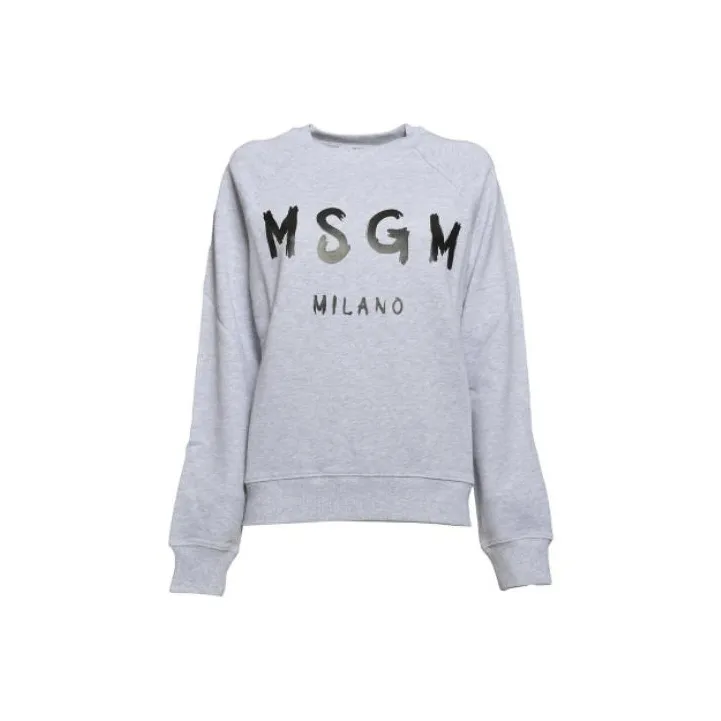 MSGM Logo Printed Crewneck Sweatshirt-0