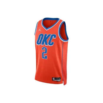 NBA Oklahoma City Thunder Jordan Statement Swingman Shai Gilgeous Alexander Basketball Jerseys Unisex Orange