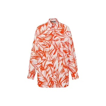 LOUIS VUITTON Palm Print Silk Shirt