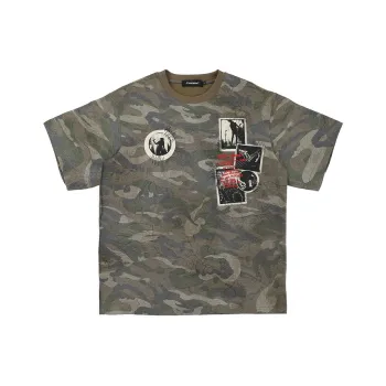 YUZHAOLIN Summer Loose Fit Couple Top Unisex Camouflage