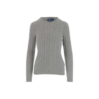 Polo Ralph Lauren Cashmere Classic Julianna Long Sleeve Pullover Battalion Grey Heather