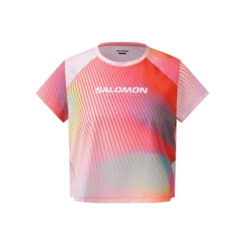 SALOMON Raglan Sleeve T Shirt Women's Red-0