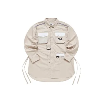 FILA FUSION x White Mountaineering FILA FUSION Hakusan L Collaboration Collection Shirt Women's Camel