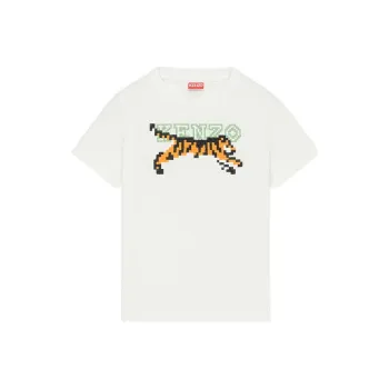 KENZO Tiger Motif Embroidered Crewneck T-Shirt