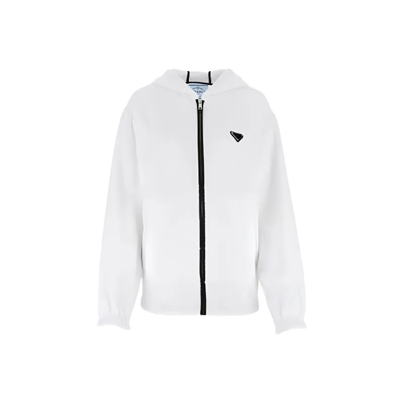 PRADA SS22 Sweatshirt Jacket Women's White-0