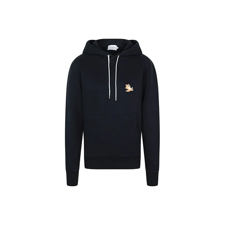 Maison Kitsune Chillax Fox Patch Classic Hoodie Black-0