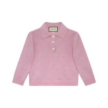 GUCCI Gg Metallic Wool Polo
