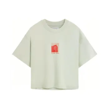 Calvin Klein Simple Series T Shirts Women's CZH Bamboo Green