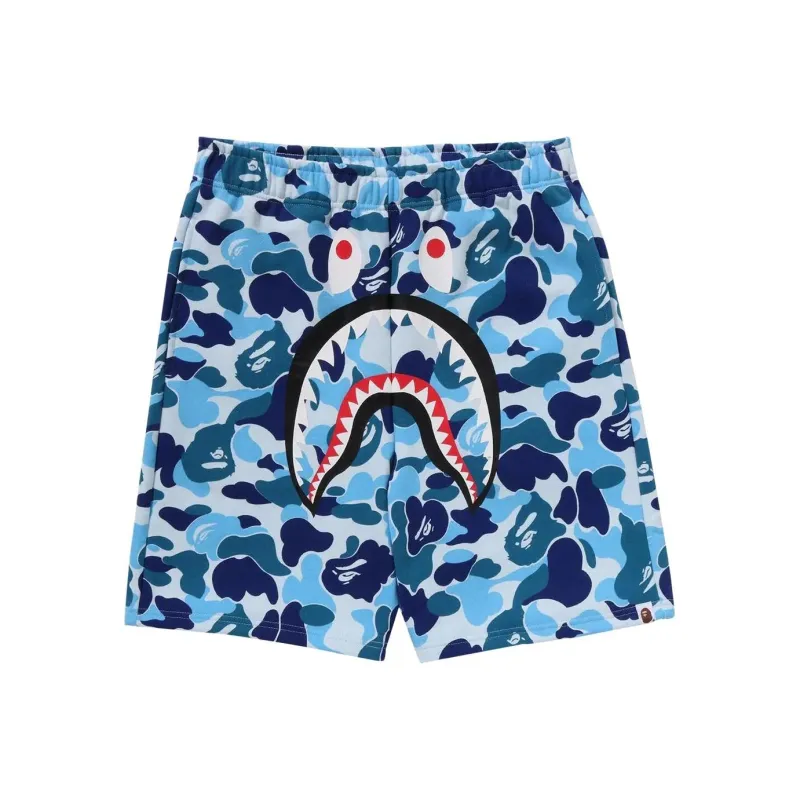 Bape Abc Camo Shark Sweat Shorts-4