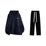 Clothing Sets (Navy Blue Sweatshirt+Black Casual Pants)
