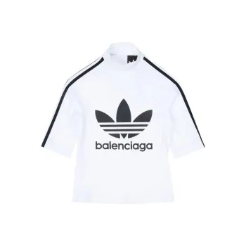 Balenciaga x Adidas Balenciaga X Adidas FW22 Regular T Shirt, Slim Fit Women's White