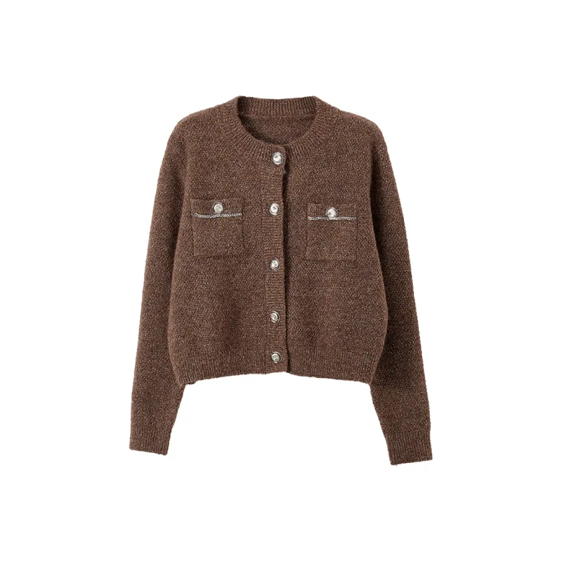 XIANGYING Sweaters Women's Coffee-0