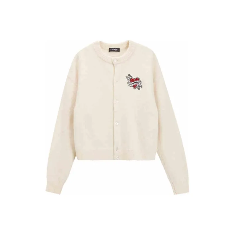 Ed Hardy FW24 Sweater Women's Ivory White-0