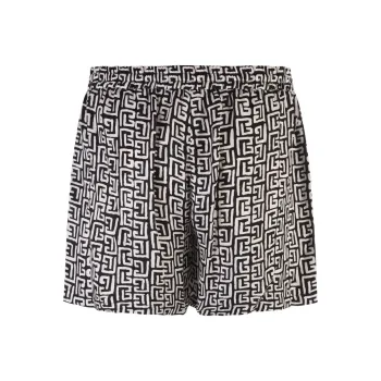 BALMAIN Monogram Printed Shorts