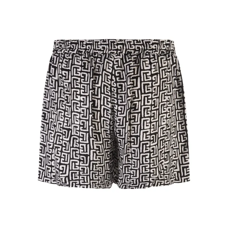 BALMAIN Monogram Printed Shorts-0