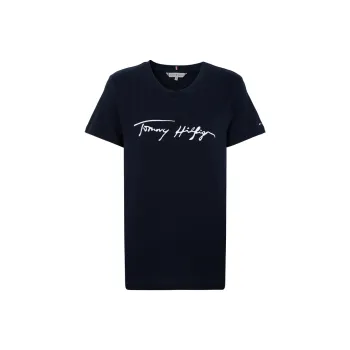 Tommy Hilfiger T Shirts Women's Navy Blue DW5