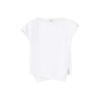 ISABEL MARANT Sebani Padded Asymmetric Crewneck T-Shirt