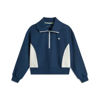 LiNing Sports Trend Series Sweatshirt Women's Dark Navy Blue/Ivory