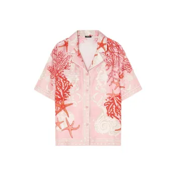 VERSACE Barocco Sea Printed Short-Sleeved Shirt