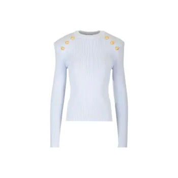 BALMAIN Button Embellished Knitted Jumper