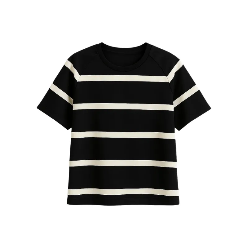 LUYOUYE T Shirt Women's Black White-0