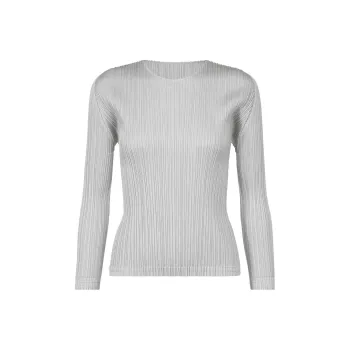 PLEATS PLEASE ISSEY MIYAKE T Shirts Women's Light Gray