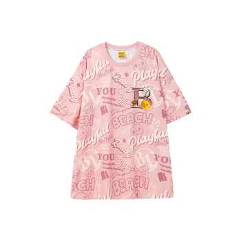 B.Duck T Shirt Women's Pink All Over Print