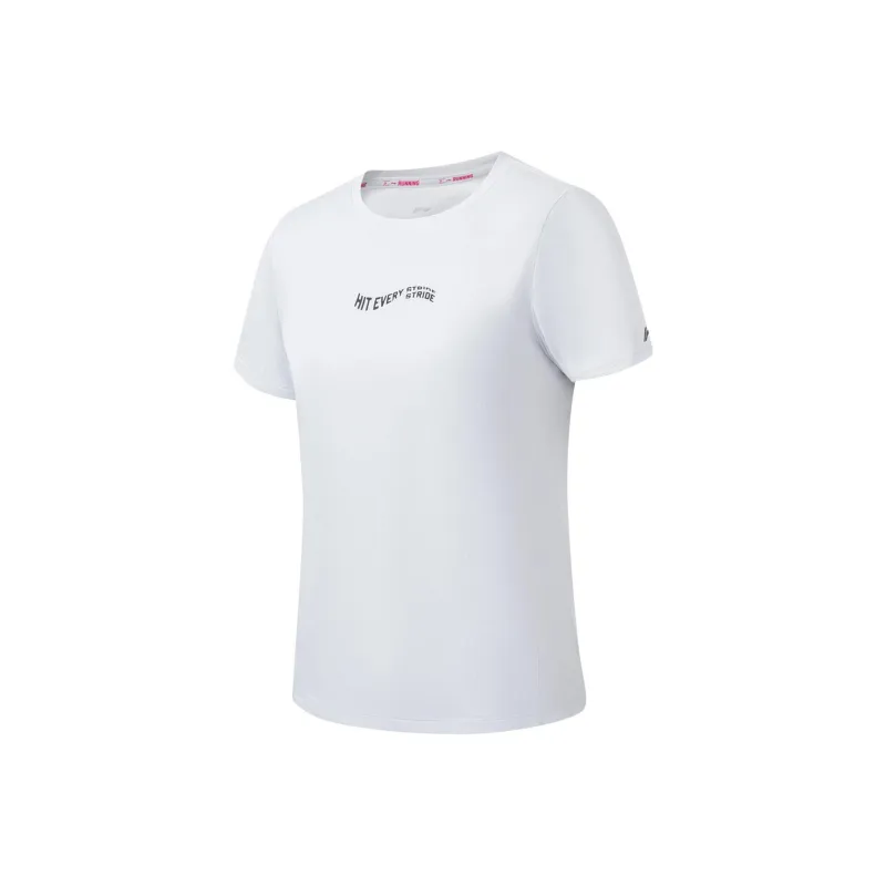 LINING Running Collection T Shirts Women's Standard White-0