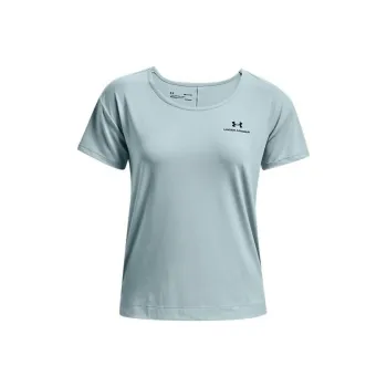 Under Armour RUSH Drop Shoulder Sleeve T Shirt Women's Blue