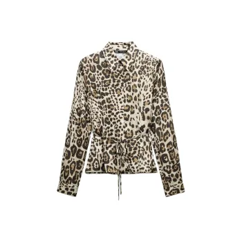 ZARA Shirt Women's Leopard Print