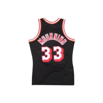 NBA Alonzo Mourning Hardwood Classic Swingman Basketball Jerseys Men Black