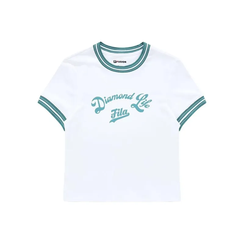 FILA FUSION BASEBALL Series T Shirts Women's Standard White-0