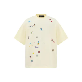 Vine Color Drop Shoulder Sleeve T Shirt Women's