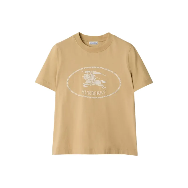 Burberry Knight print Cotton T shirt-0