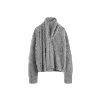TOTEME Draped Scarf Brushed Finish Knitted Jumper