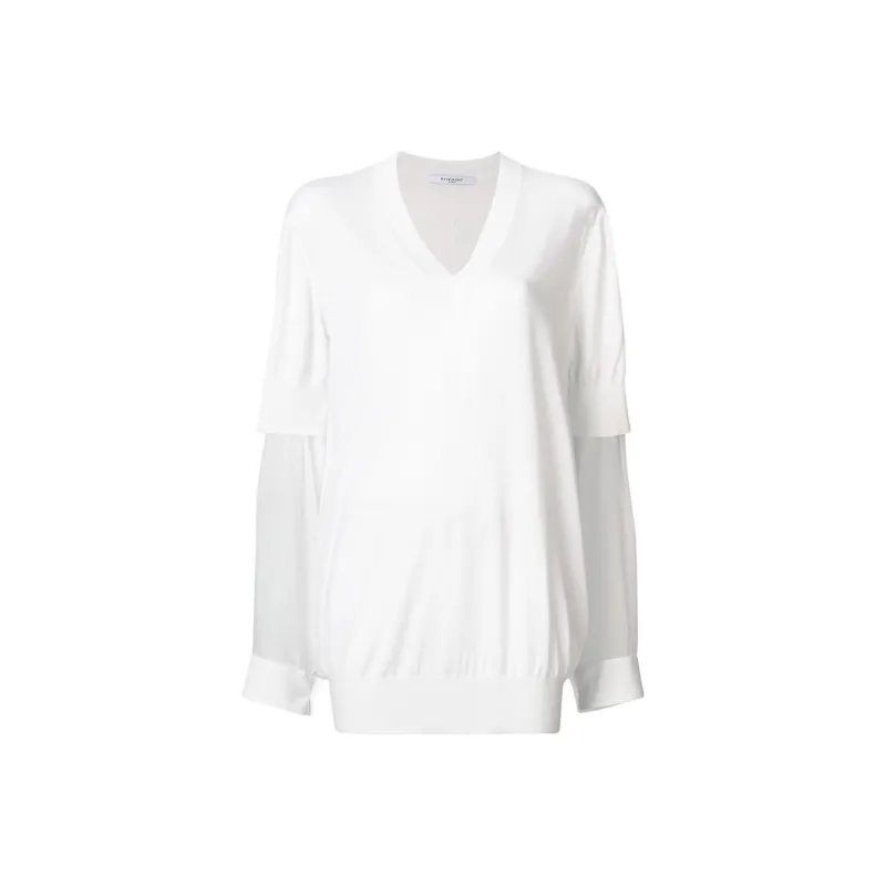 Givenchy Sheer Sleeve Sweater-0