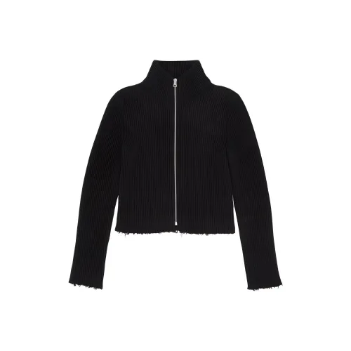 MM6 Maison Margiela Ribbed Knit Zipped Cardigan