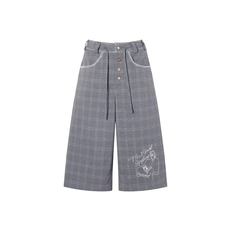ROCAWEAR Casual Shorts Unisex Gray Plaid-0