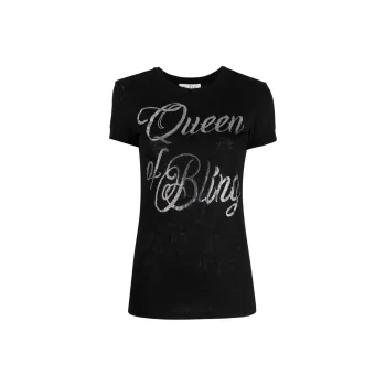 PHILIPP PLEIN Queen Of Bling Cotton T shirt