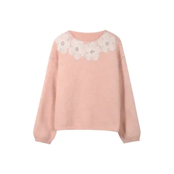 MISHOW Sweater Women's Cheese Peach Pink