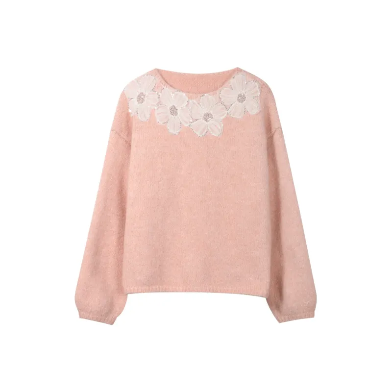 MISHOW Sweater Women's Cheese Peach Pink-0