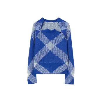 Burberry Check Alpaca Wool Blend Jumper 'Knight'
