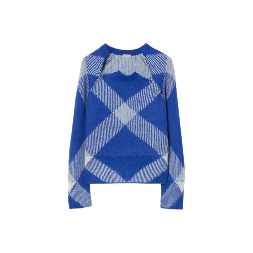 Burberry Check Alpaca Wool appliqu Jumper 'Knight'
